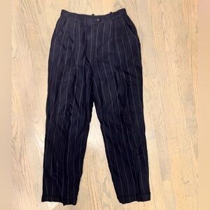 Lauren Ralph Lauren Black White Stripe Trousers Women’s 6p